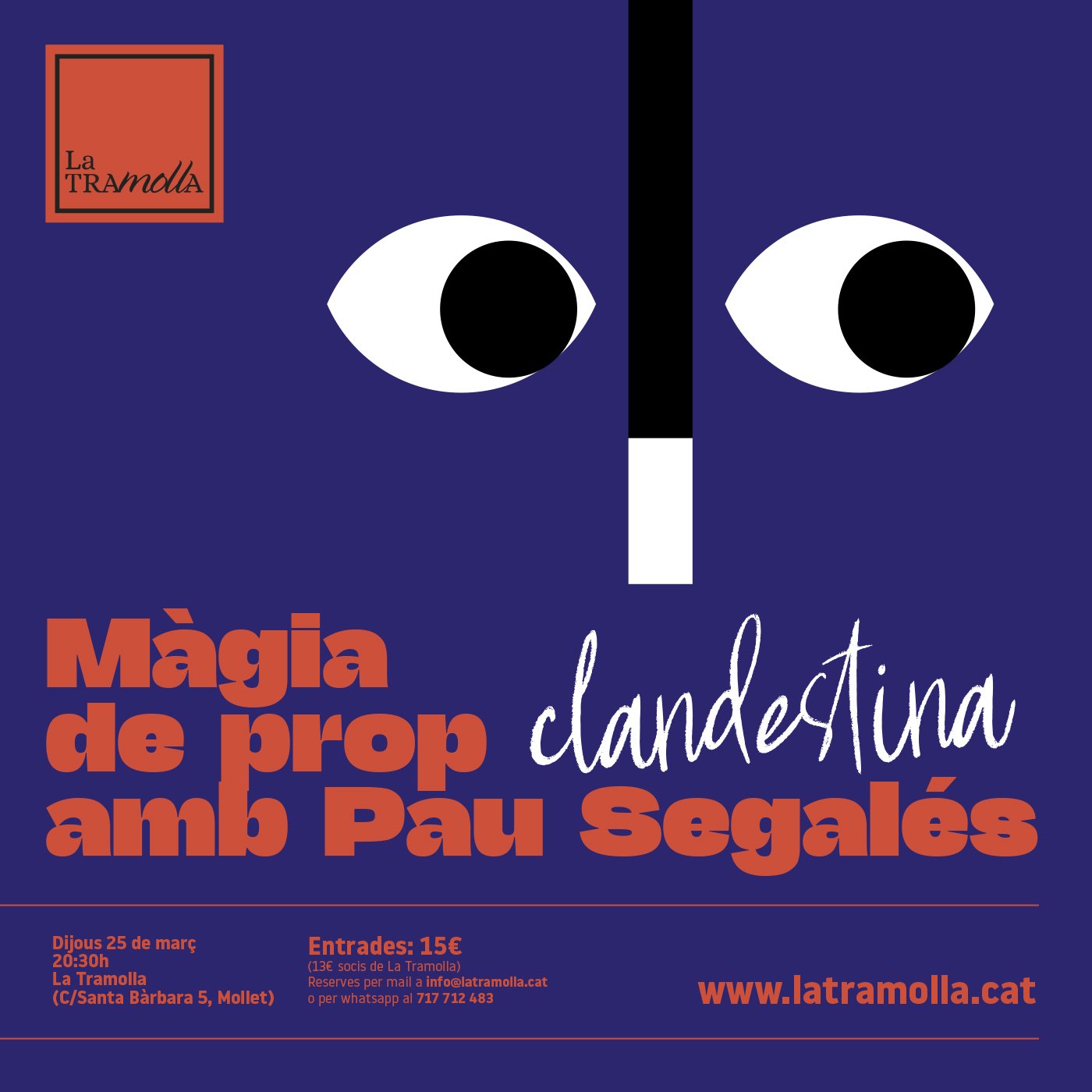 Torna l’espectacle a La Tramolla amb la màgia de prop (clandestina!) de Pau Segalés