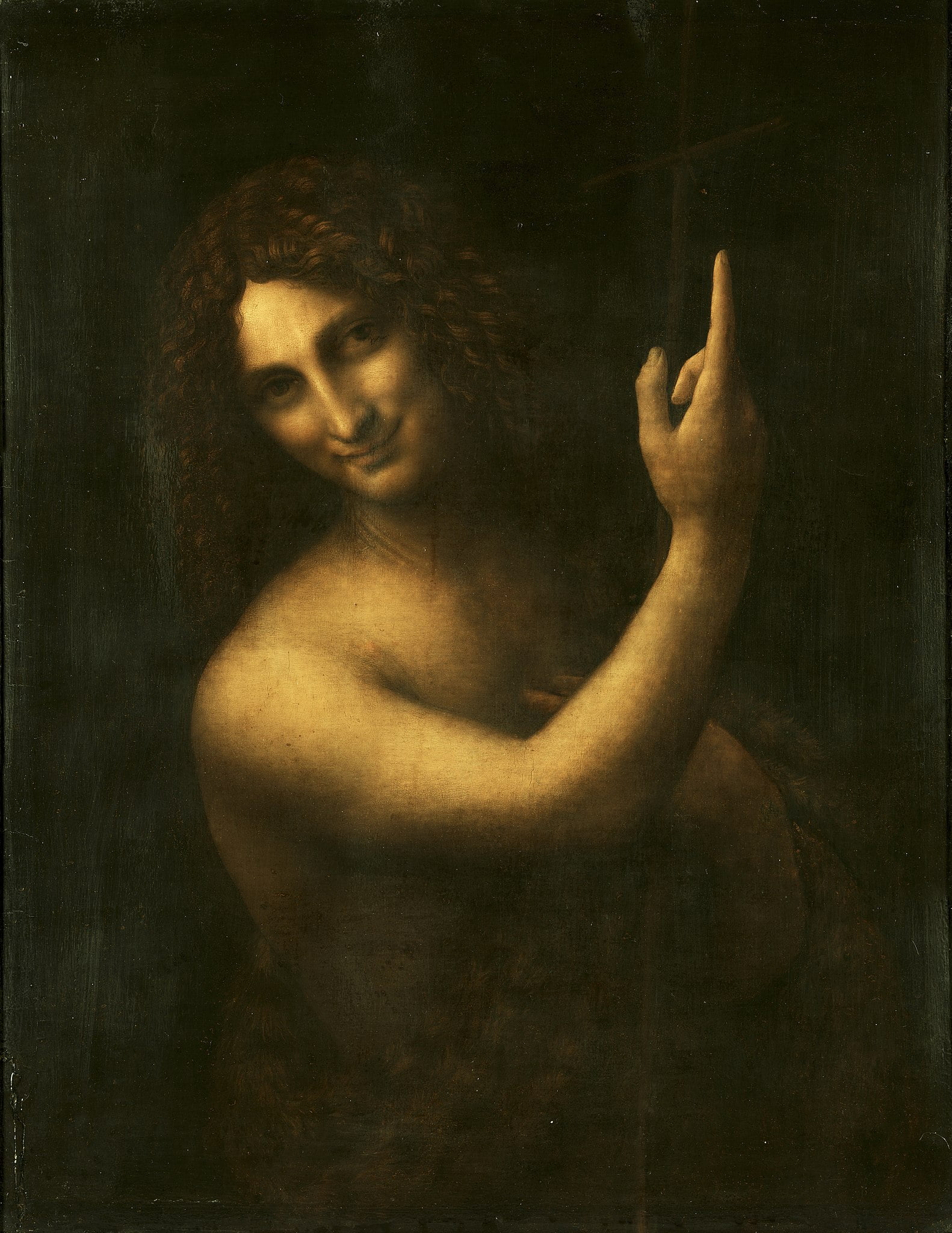 1582px-Leonardo_da_Vinci_-_Saint_John_the_Baptist_C2RMF_retouched