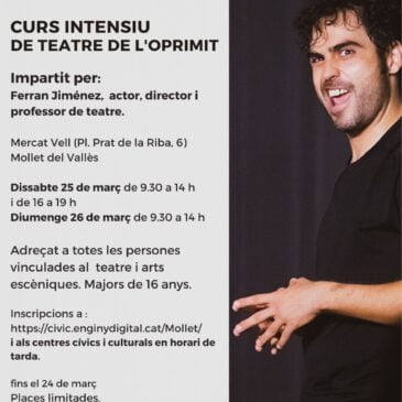 Mollet celebra el Dia Mundial del Teatre amb un seminari gratuït d’iniciació al Teatre de l’Oprimit